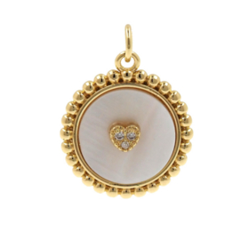 Bedel Zirconia 18 kt verguld met strass