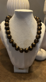Acryl kralen gemstone Shiny Brown 16mm per stuk