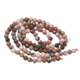 Streng  natuursteen kralen Rhodonite 3,8mm