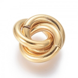 Stainless steel Triple ring goud