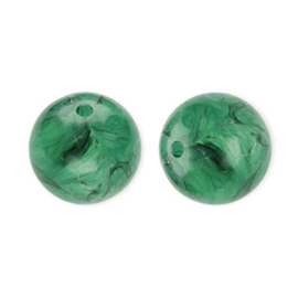 Acryl kralen gemstone green round 12mm per stuk
