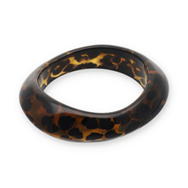 Armband Leopard print light amber brown-black