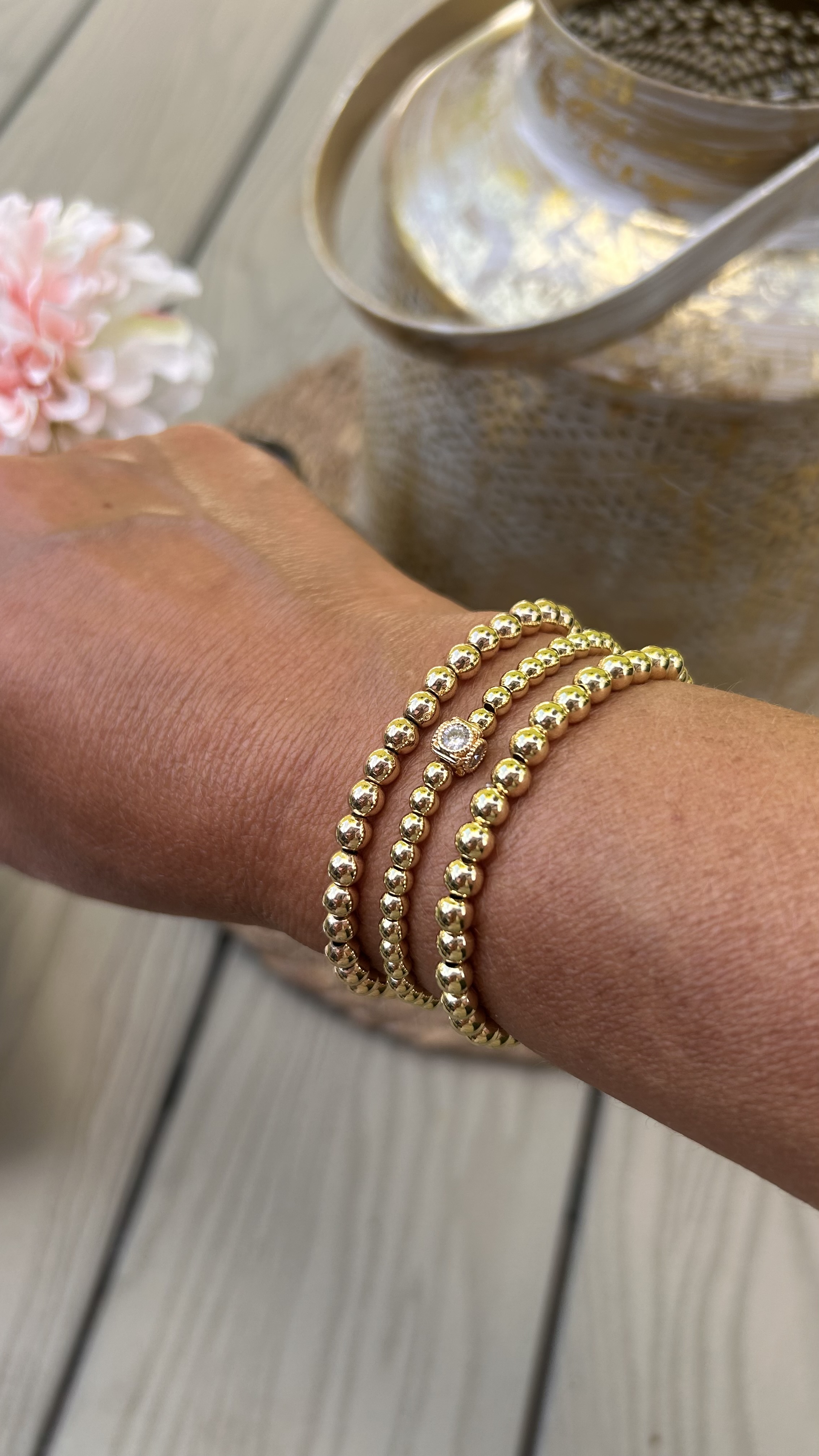 Armbanden Exclusieve vergulde goldcolour kralen 