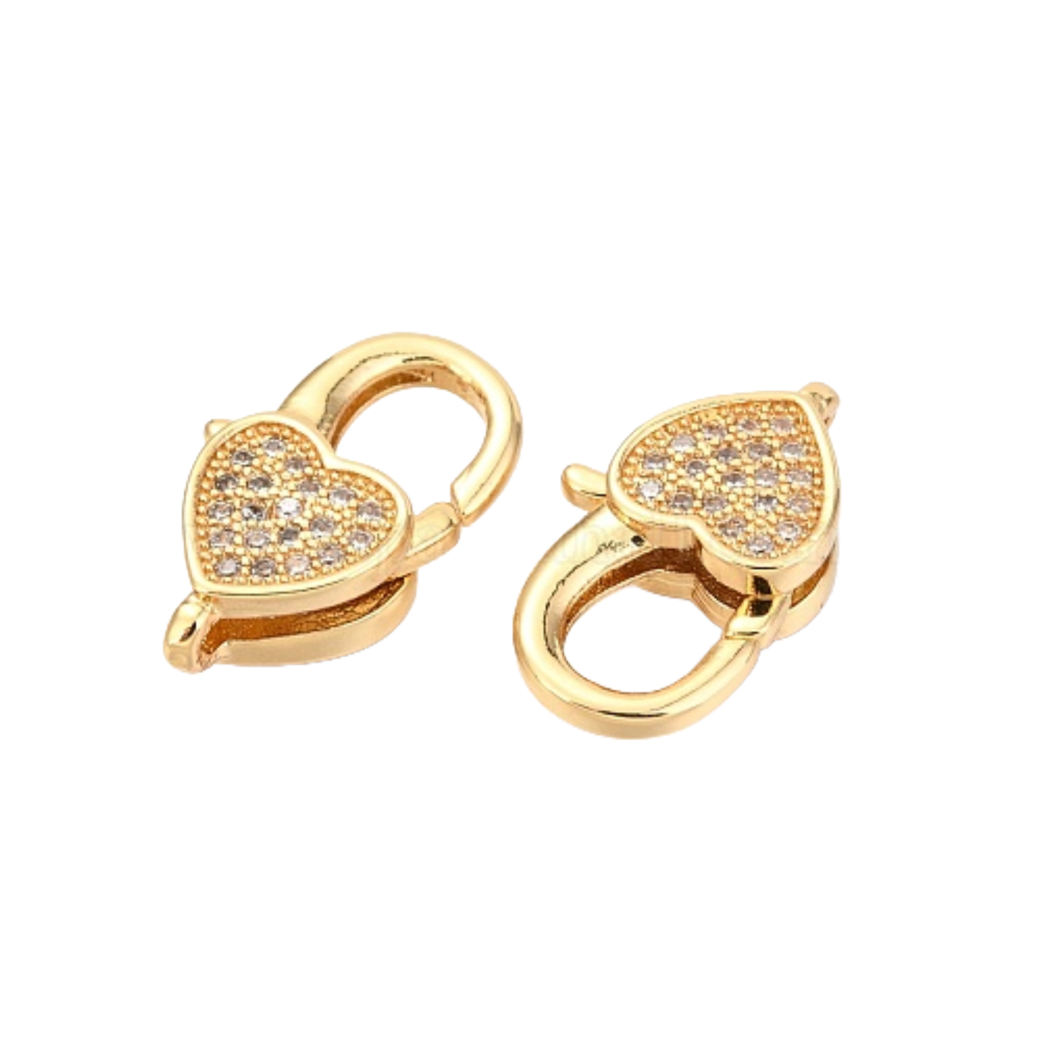 Goldcolour vergulde Zirconia strass slot