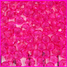Acrylkralen Disc Fuschia roze 4 x 7mm 30 st.