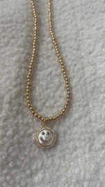 Ketting goldcolour smiley zoetwaterparel