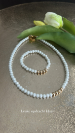 Set Pearl Exclusieve vergulde goldcolour pearl