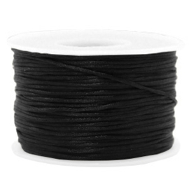 Macramé draad satijn 1.5mm Black 1 meter 58755