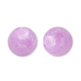 Acryl kralen gemstone purple round 12mm per stuk