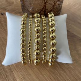 Exclusieve vergulde goldcolour kralen 8 mm per st.