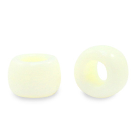 Kralen van acryl rondel Creamy White 9 mm 2 st
