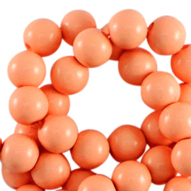 4 mm kralen van acryl shiny Coral orange 8 gr.  (ca 200 st.) 77808