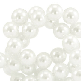 Glasparels White  4 mm 50 st.