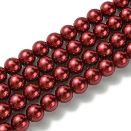 Glasparels dark red 12mm 25 st.