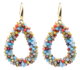 Oorbellen Crystal beads Multicolour