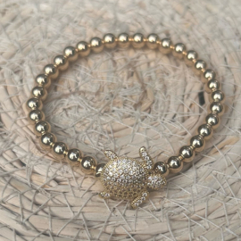 Goldfilled armband 5mm met schildpad
