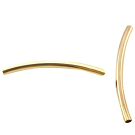 DQ metaal tubes 2.5x35mm Goldcoloured per stuk