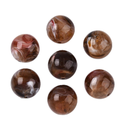 Acryl kralen gemstone brown 16mm per st.