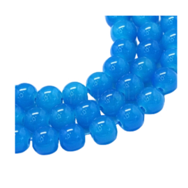 Imitatie Jade glaskralen streng blue 6mm