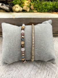 DIY Sieradenpakket Natuursteen Goldcoloured