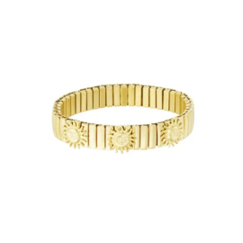 Stainless steel ribbel sun armband