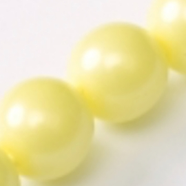 Tsjechische glaskralen Pastel Light Yellow 4 mm 50 st.