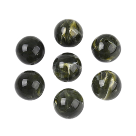 Acryl kralen gemstone Olive green 16mm  per st.