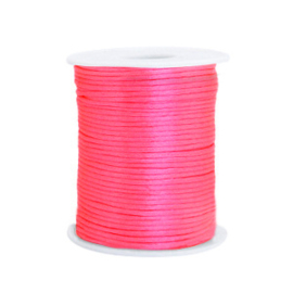 Draad van satijn 1,5 mm Neon Pink 72146 per meter