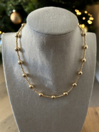 Handgemaakte hals ketting exclusieve vergulde goldcolour kralen