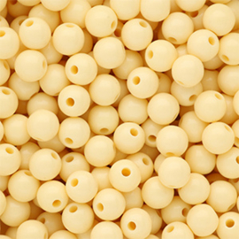 6 mm kralen DQ acrylkralen shiny pastel yellow 100 st.