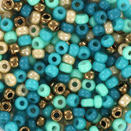 Miyuki rocailles 8/0 - blue beach mix 5 gram