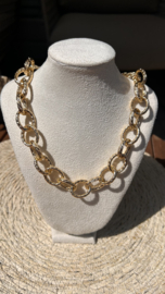 Handgemaakte Goldcolour grove schakel ketting