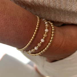 Set Goldfilled 3 armbanden 3mm en 4mm