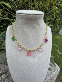 Stainless Steel hals ketting smiley