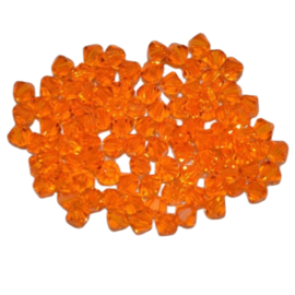 Preciosa Kristal bicone 4 mm Sun ab orange 10 st