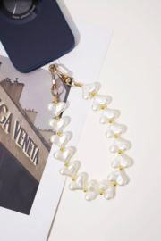Telefoonkoord hartjes Pearl