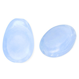 Acryl kraal light blue gemstone ovaal per stuk