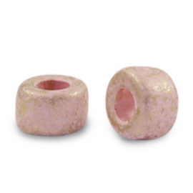 Grieks keramiek DQ gold spot 9mm pink per stuk