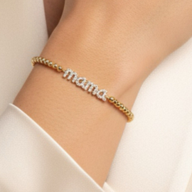 Goldfilled armband 3mm Zirconia mama