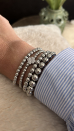 Moederdag set armbanden Exclusieve silvercolour kralen