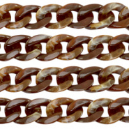 Acryl schakels 22mm  Brown,  per st. 72610