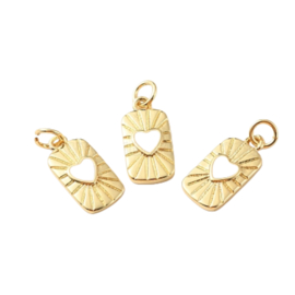 Goldcolour bedel met wit hart