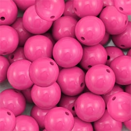 Bubblegum kralen 18mm per st.