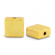 Kralen van hematite flat square Gold 68734 4 x 2 mm 10 st