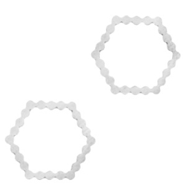 Bedels van Stainless steel Roestvrij staal (RVS) tussenstuk hexagon  70089
