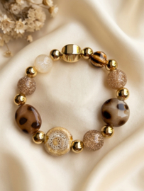 Safari glitter gold armband