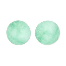 Acryl kralen gemstone mint round 12mm per stuk