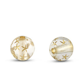 Boho round kralen star gold 10 st.