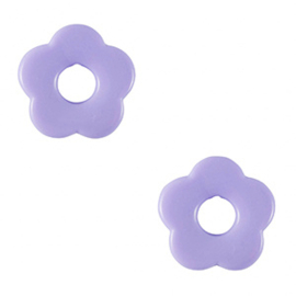 Flower Acryl bedels Purple 2 st.
