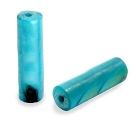 Schelp kralen tube Eden turquoise 66828